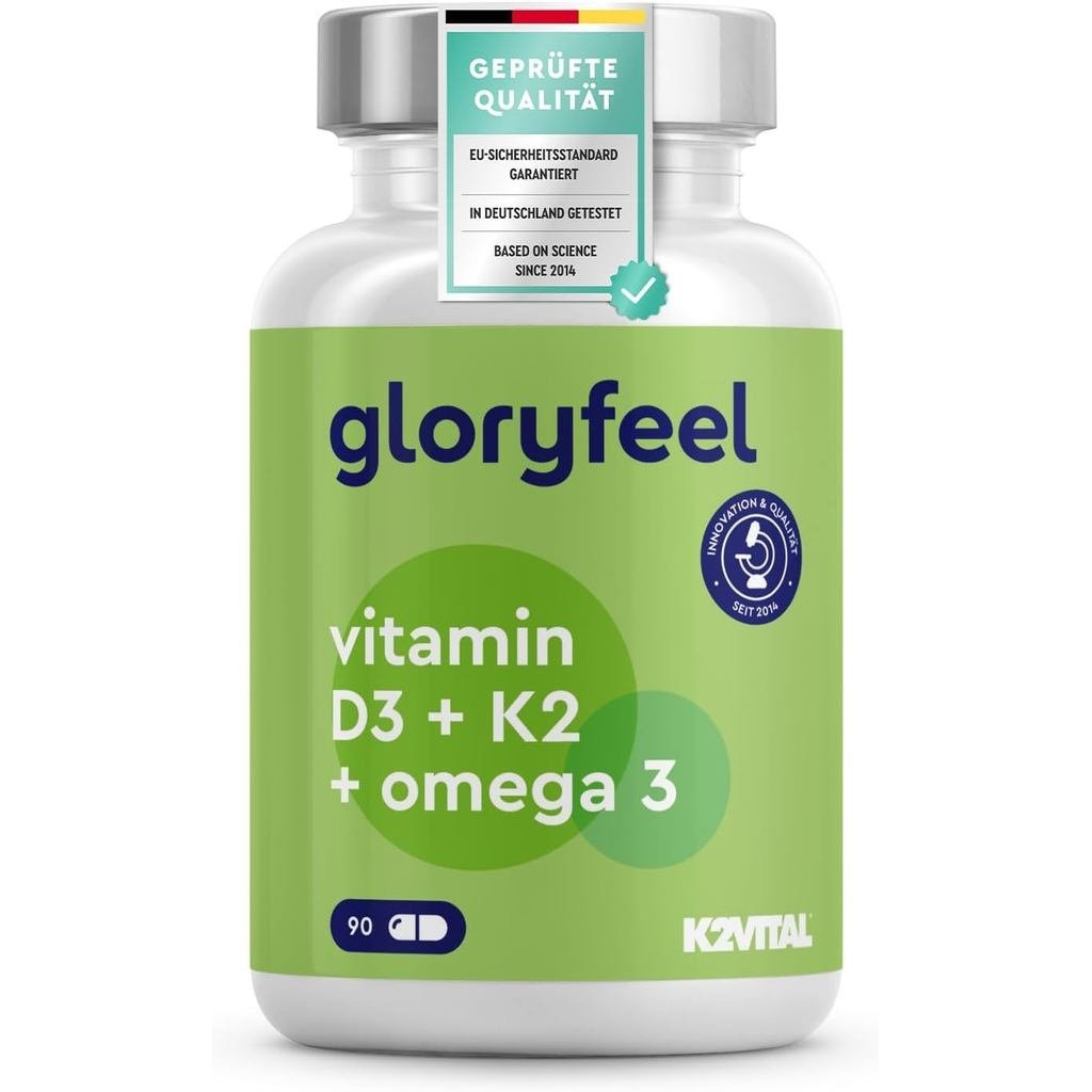 D3 K2 Omega 35000 IU + K2VITAL + 1000mg Oil Triglyceride Form (DHA + EPA) 99.7+% AllTrans K2 MK7 Dos