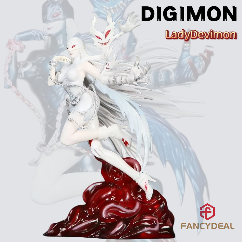 Digimon Angewomon LadyDevmon PVC GK รูปปั้น Resonance ชุดอะนิเมะเดสก์ท็อปเครื่องประดับสําหรับคอลเลกชันของขวัญ