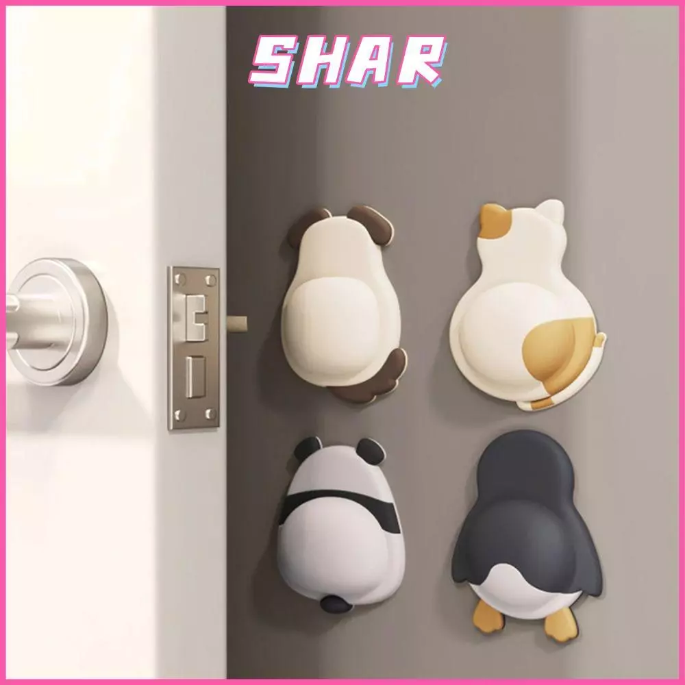 SHAR 1/2/4 ชิ้นกันชนประตู, กันกระแทกยางนุ่ม Anti Collision Pads, Anti-slip Mute Design Self กาว Handle กันชน Home