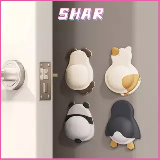 SHAR 1/2/4 ชิ้นกันชนประตู, กันกระแทกยางนุ่ม Anti Collision Pads, Anti-slip Mute Design Self กาว Handle กันชน Home
