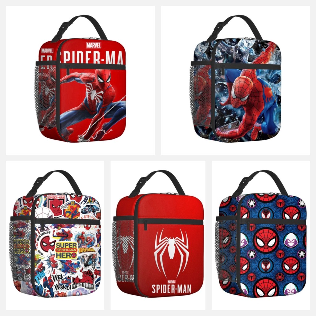 Spider-Man Spider-Man Meal Bag Student Lunch Box Bag Travel Picnic Bag Ice Bag Ice Bag Insulation Ba