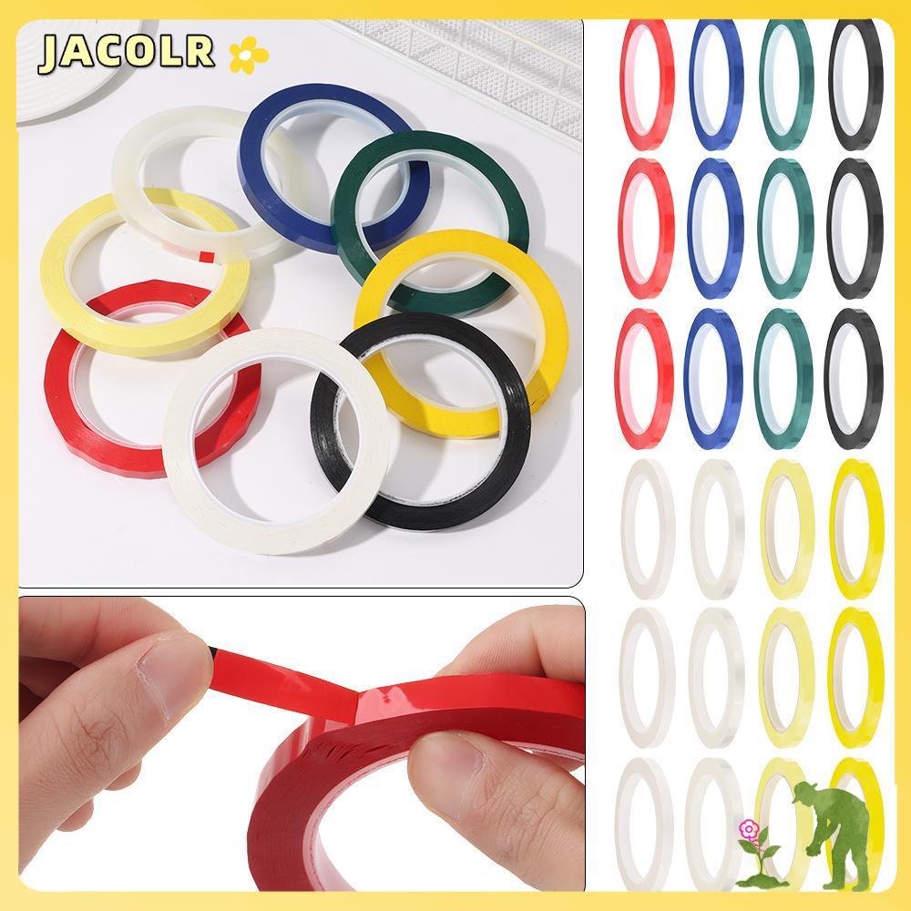 JACOLR 1 ชิ้น Marking Tape หลากสีอุปกรณ์สํานักงาน DIY กันน้ําฉนวนกันความร้อนไวท์บอร์ดคําเตือนสาย