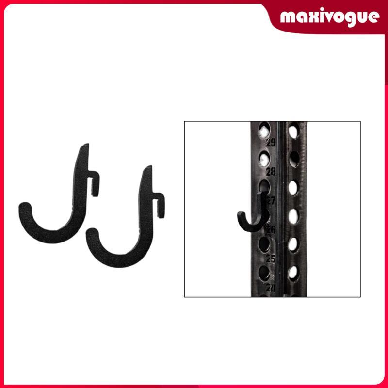 [Maxivogue] Squat Rack Holder Hook Storage Rack อุปกรณ์ฟิตเนส J Hooks สําหรับ Power Cage