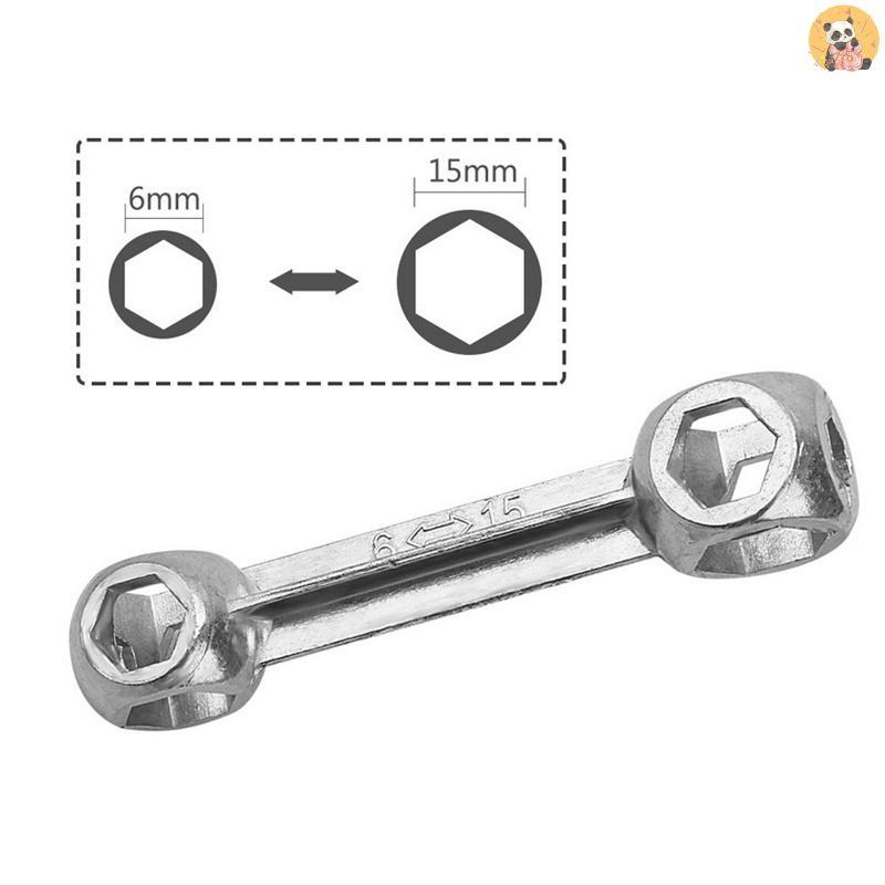 [CO] Bike 10 In 1 Dog Bone Mini Pocket Hexagon ประแจหลายเครื่องมือพวงกุญแจจักรยาน [TH]