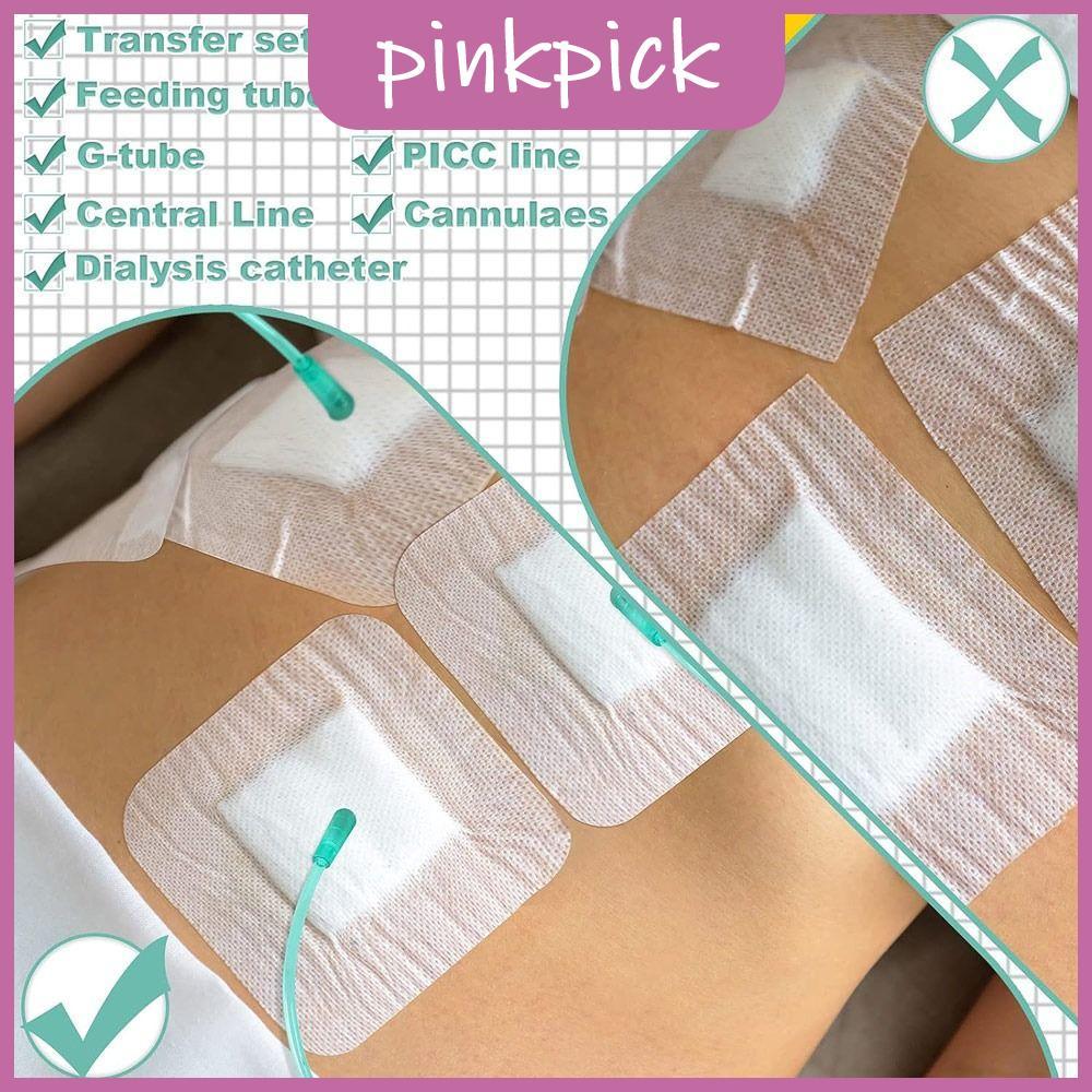 PINK PANTHER 10 ชิ้น Chest Catheter Cover Feeding Tube Pad Bandage Protector Drain Adhesive Bandages