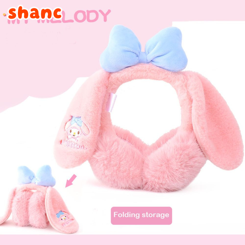 SHANC หูฟังป้องกันหู,คุณภาพสูง Kawaii Plush Earmuffs, My Melody Anime Sanrio Warm Girls ของขวัญการ์ต