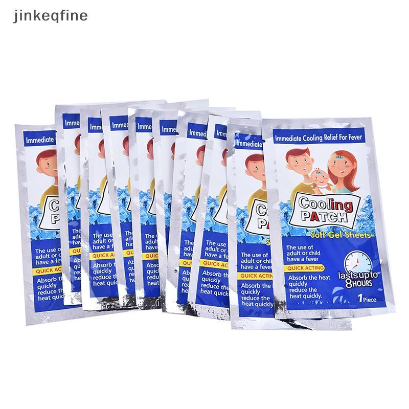 KTH 10 ชิ้น/ถุง Pain Relief Baby Fever Patch นํา Fever Down Cooling Gel สําหรับอาการปวดหัวร้อน