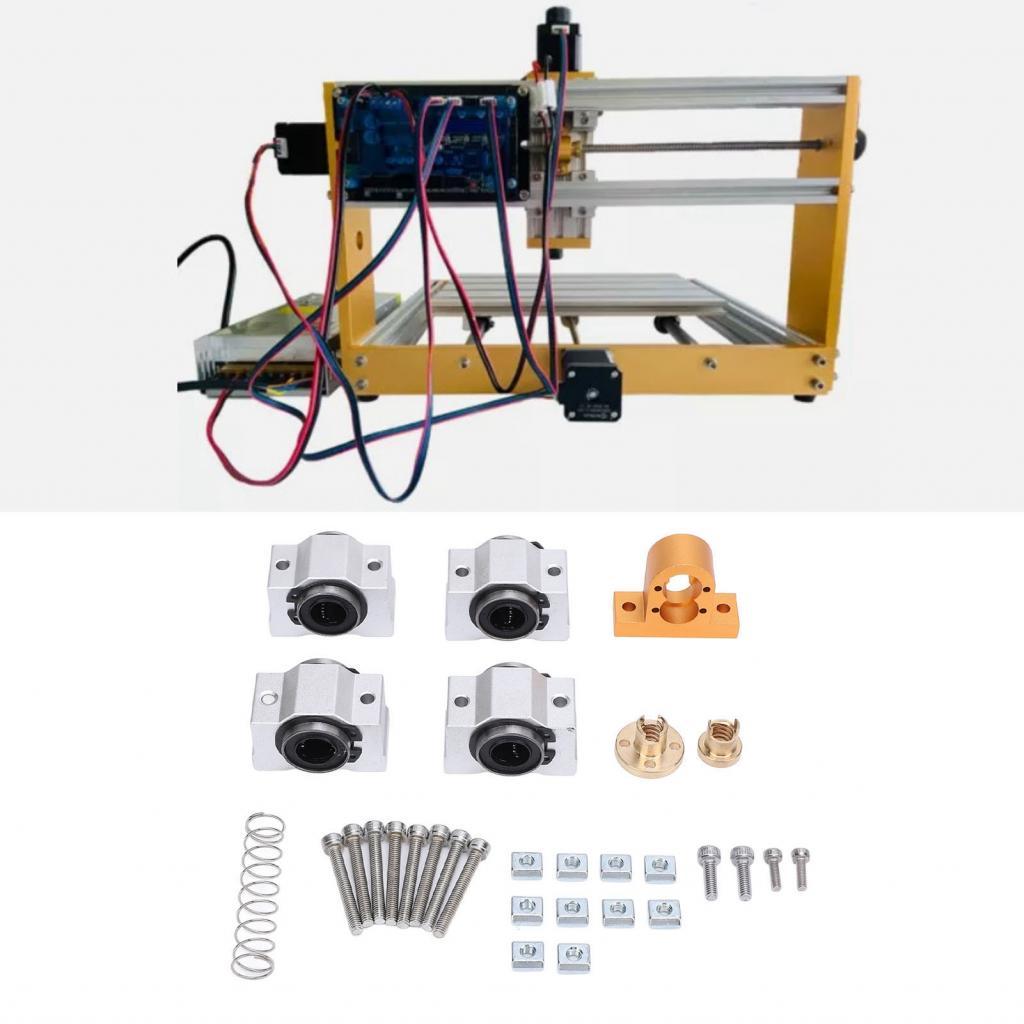 Haape Z Axes เลื่อนตาราง Mount Kit 10 มม.T8 Nut อลูมิเนียมอัลลอยด์สําหรับ 3018 Plus เครื่องแกะสลักออ
