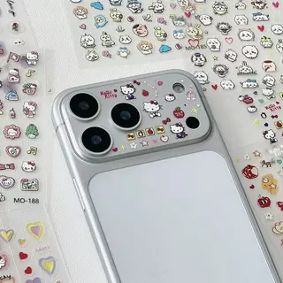 Kitty Kitty Kitty Cat Sticker Apple iphone17 โทรศัพท์มือถือกลับเชลล์กันน้ําสามมิติน่ารักสร้างสรรค์ Niche สติกเกอร์ตกแต่ง