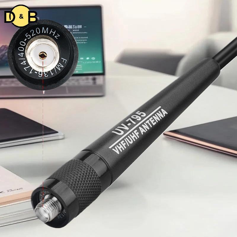 [DB] AR-795 SMA-F หญิง Dual Band VHF/UHF 136-174MHz/400-520MHz เสาอากาศแบบนุ่ม AR-795 สําหรับ UV-5R 