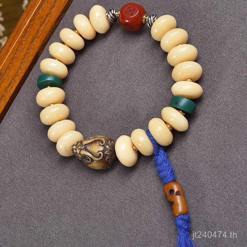 สร้อยคอลูกปัดและสร้อยข้อมือจากกระดูกอูฐทิเบต เหมาะสำหรับผู้ชายและผู้หญิง แบรนด์ JMW