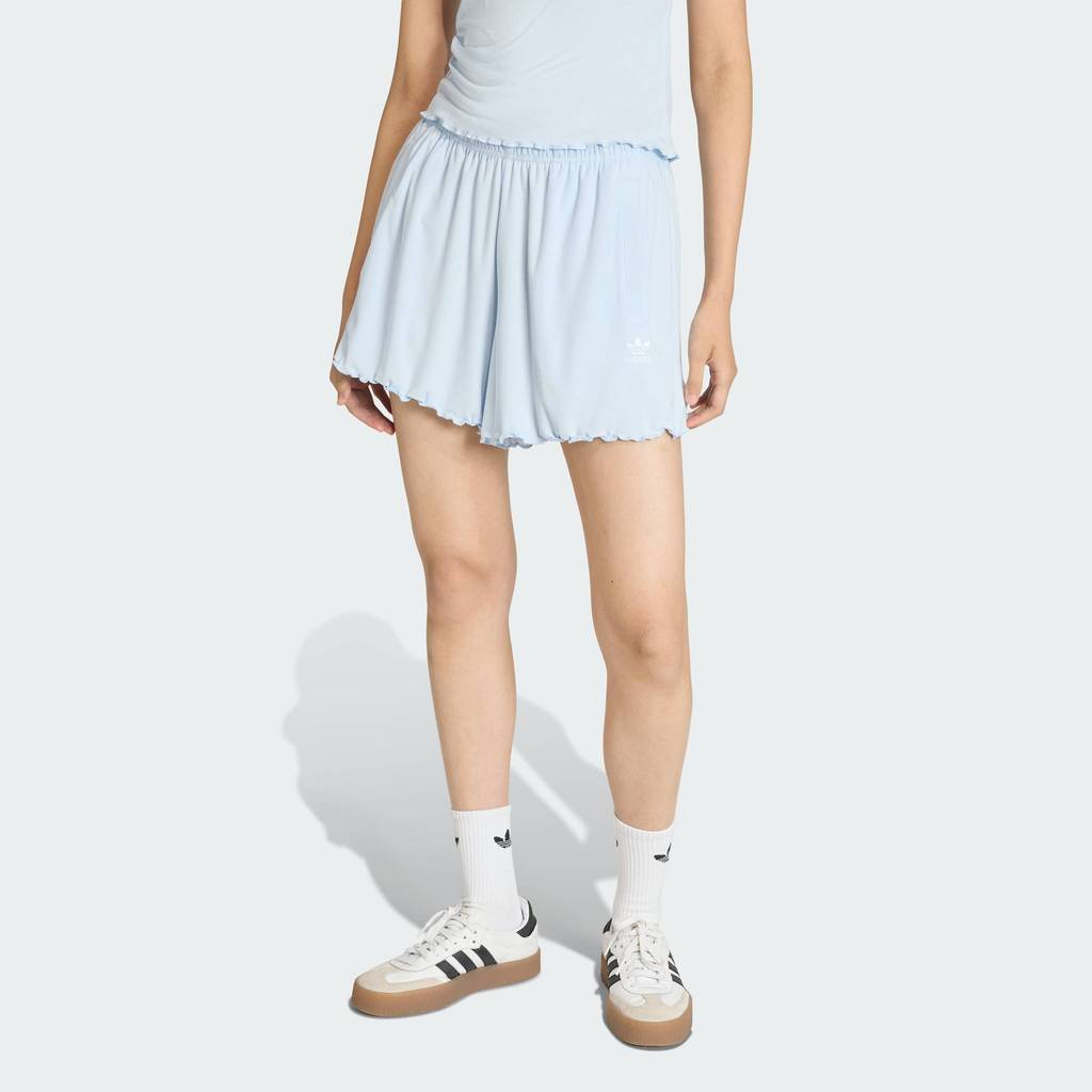adidas Lifestyle ESSENTIALS SCALLOPED EDGE SHORTS Women Blue KE1104 – โปรปัง