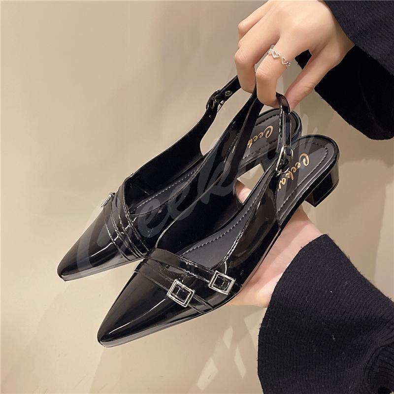รองเท้าคัชชูรองเท้าใส่ทำงาน รองเท้าใส่ลำลองสายรัดส้นรองเท้าผู้หญิงมาใหมCK61 ราคา ถูกที่สุด ดีลบีเคเค แกลเลอรีภาพที่ 4