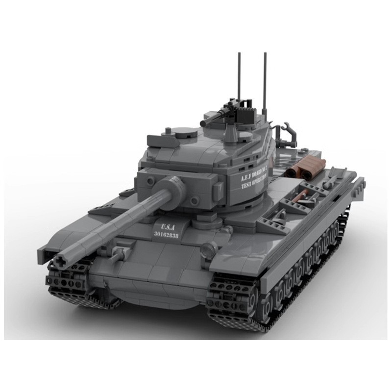 MOC บล็อกตัวต่อเลโก้ที่เข้ากันได้132269 T29 Heavy Tank Military World War II Model อนุภาคขนาดเล็กประ