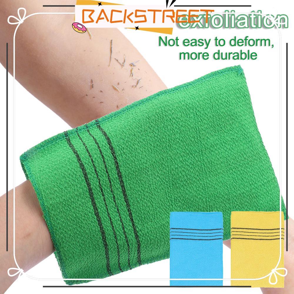 BACKSTAGE 1/3/5/10 pcs Exfoliating Bath Towel นวดทนทาน Body Rub ทําความสะอาดเหนียวไฟเบอร์ Washcloth