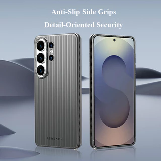 Lenuo & Lereach สําหรับ Samsung Galaxy S26 Ultra S26 S25 Ultra S24 Ultra เคสพีซีใส | 360° กรอบ TPU ป้องกันการกระแทก + การออกแบบด้ามจับหยักที่ทนทาน - บางเฉียบและน้ําหนักเบา