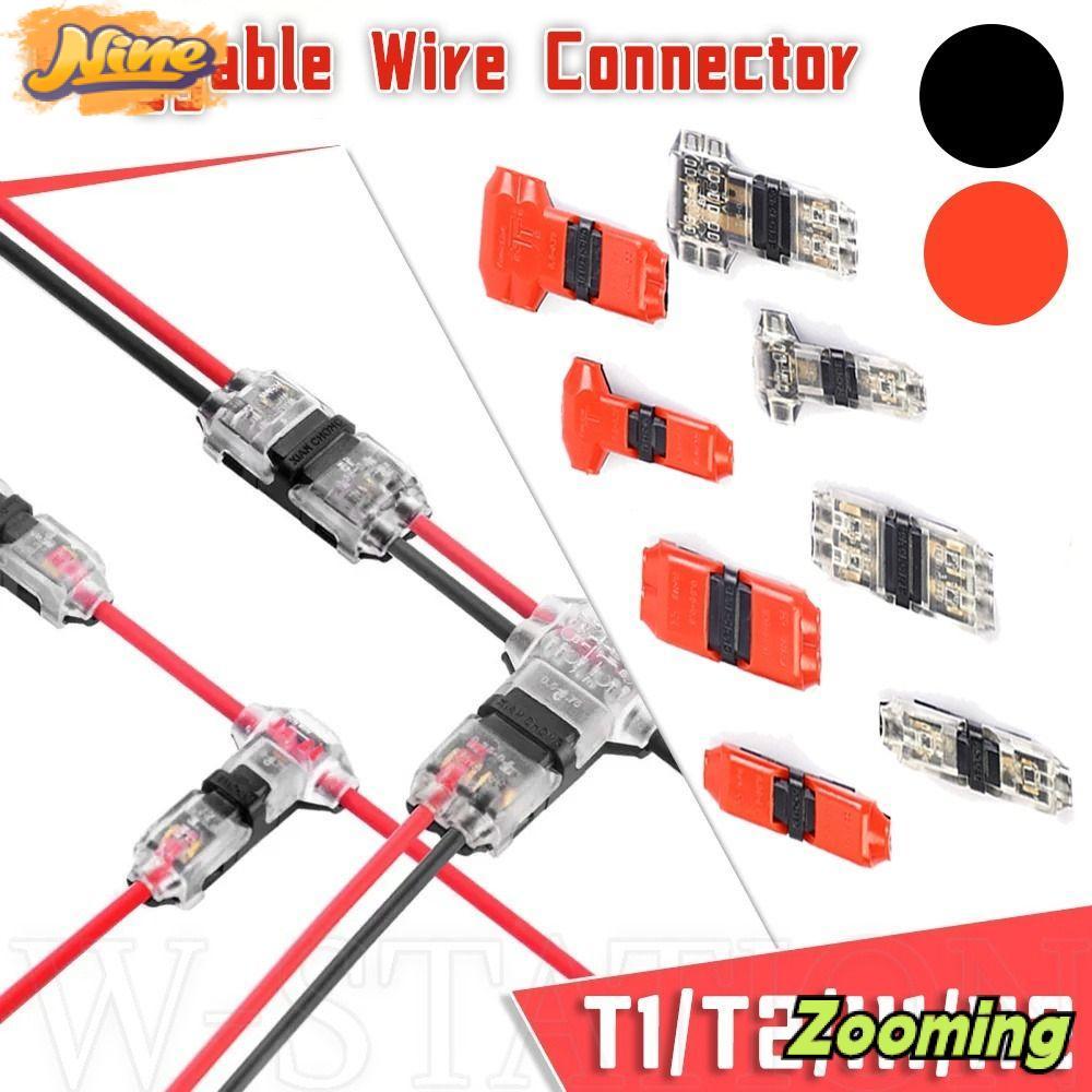 ZOOMING 1 ชิ้นสายไฟ Crimp,ตัวเชื่อมต่อรถยนต์การเชื่อมต่อสายเคเบิล Strip Pluggable Wire Connector, Qu