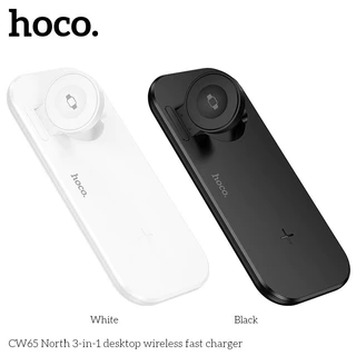 HOCO CW65 แท่นชาร์จไร้สาย 3in1 รองรับ มือถือ Phone / iOS Watch / หูฟัง จ่ายไฟ 15W Qi Wireless Charger hc6