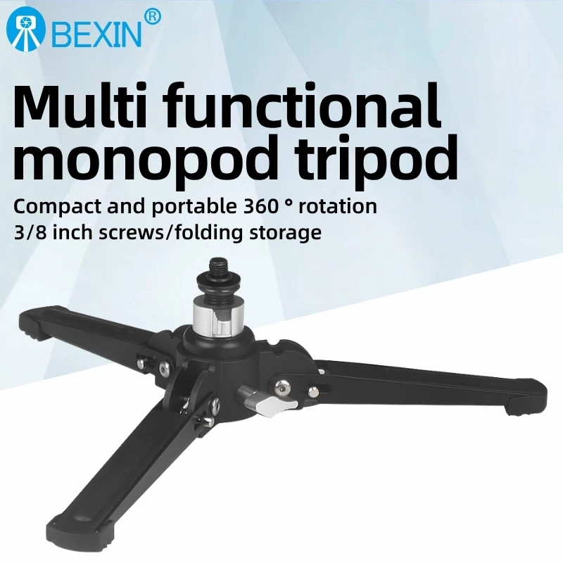 BEXIN ST-1 Tabletop ขาตั้งกล้องรองรับสําหรับ Professional Monopod อลูมิเนียม 3/8 "สกรูกล้องโทรศัพท์การถ่ายภาพขาตั้งฐาน