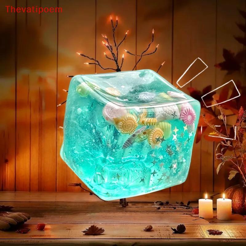[Thevatipoem] 1 ชิ้นช้า Rise Squishy ของเล่นสําหรับเด็กและผู้ใหญ่ Taba Squishy ความเครียดลูกบอล Cube Ocean Sensory Fidget ของเล่นบีบผ่อนคลายของขวัญร้อน