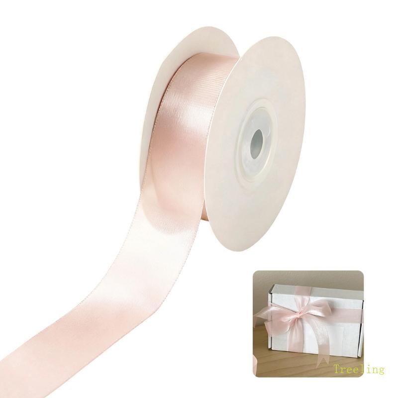Treeling Sheer Organza ริบบิ้น 25mmX20Yard สีสันห่อริบบิ้นสําหรับ Bowknot ทําอุปกรณ์เสริมผมงานแต่งงา