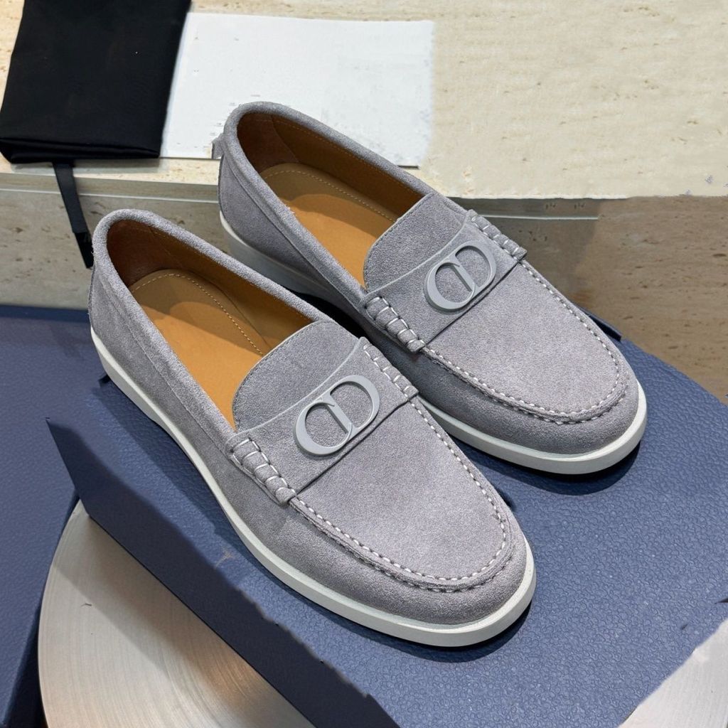 9GVY สไตล์ใหม่ Low-Top Breathable รองเท้าไม่มีส้น Slip-On รองเท้าหนังลําลองหนัง Nubuck ยอดนิยมรองเท้