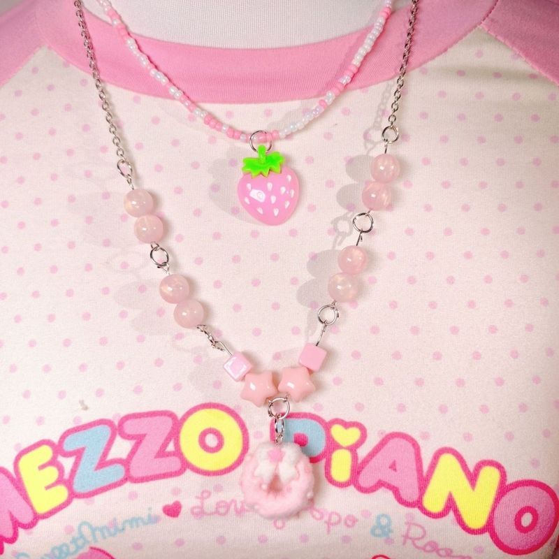 Y2k配饰Original Design Subculture Y2K Handmade สร้อยคออุปกรณ์เสริมเสื้อกันหนาว Chain26.13