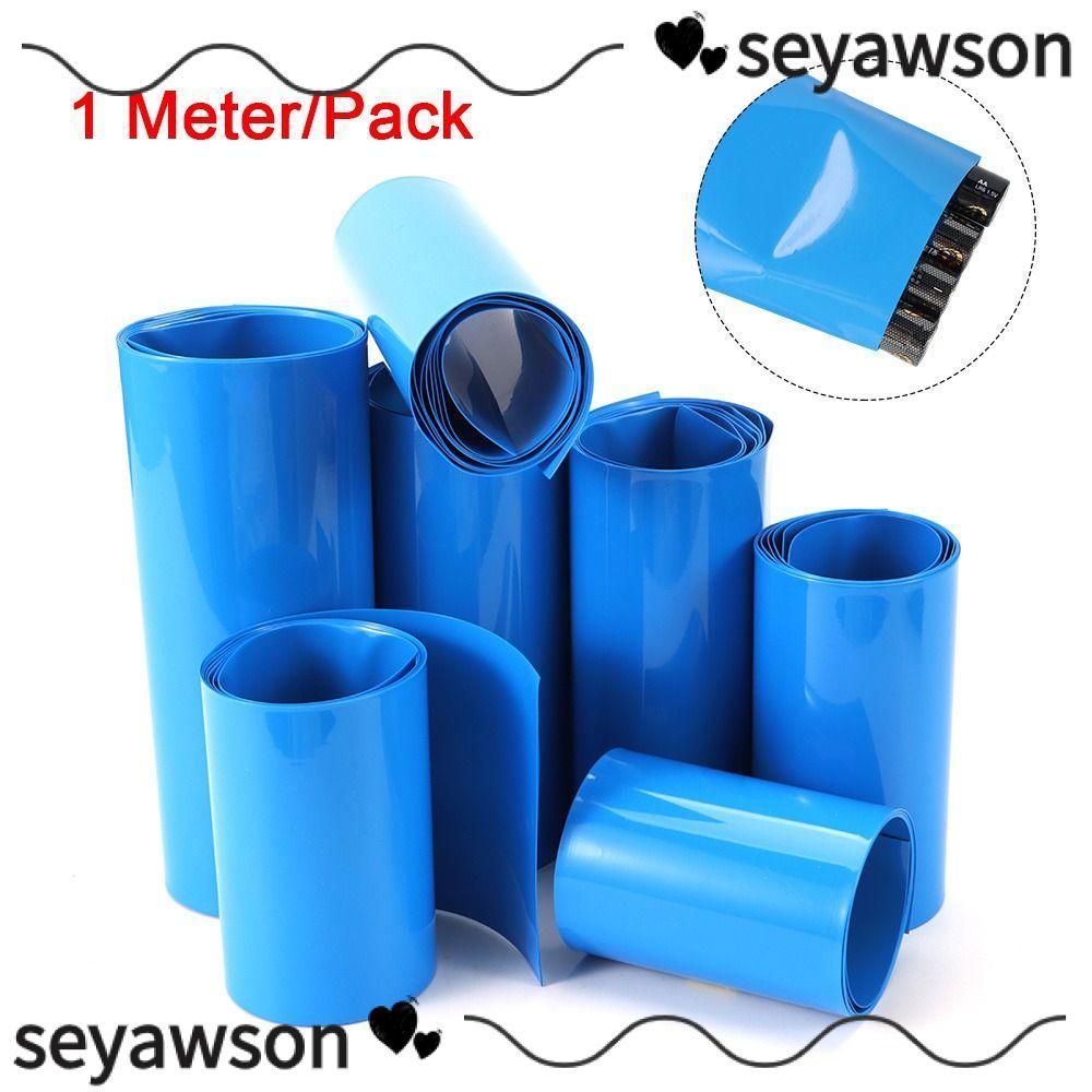 SEYAWSON 1 เมตร/แพ็คฟิล์มหด, 18650 แบตเตอรี่แพ็ค Li-ion Wrap ท่อหดความร้อน, หลายขนาด PVC 70-200 มม.ปลอกเทปกว้าง