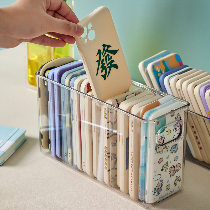 Phone Phone Phone Case Storage Box ins Multifunctional Square Sundries Organizer Box White Collar St