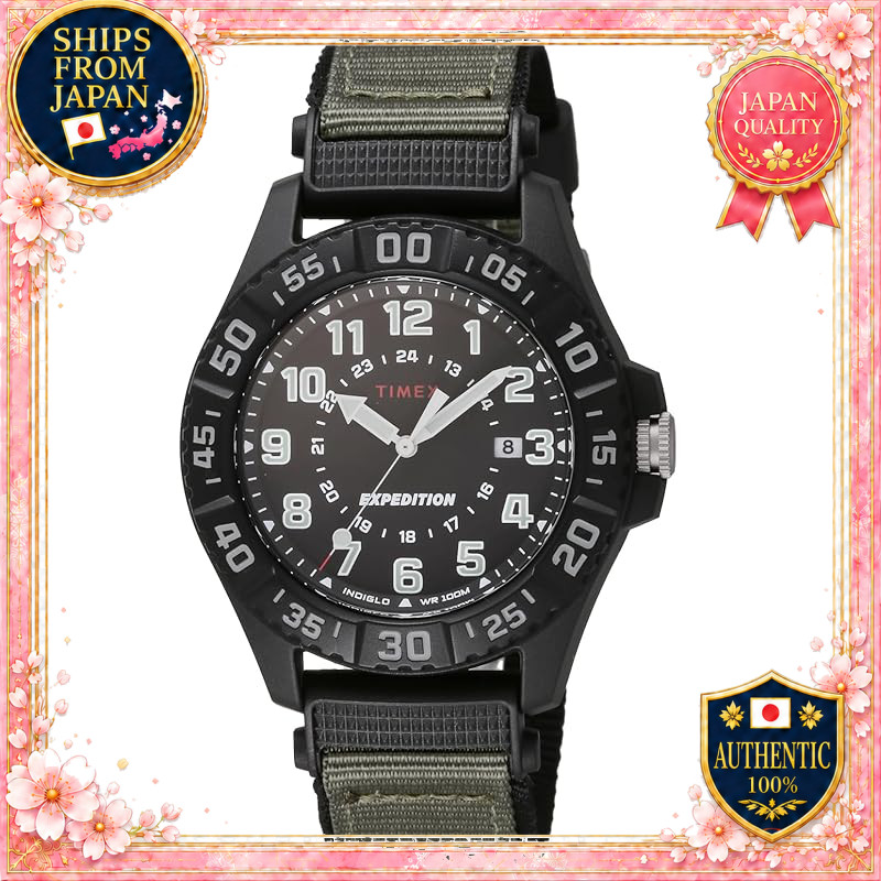 TIMEX Expedition Watch Quartz 10ATM Waterproof Plastic Black Dial TW4B26400 Men's