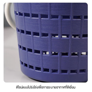 พลาสติกแขวนผนังกลวงตะกร้า ตะกร้าเก็บของพร้อมตะขอเกี่ยวเดี่ยว ระบายอากาศได้ดี จัดครัวให้เป็นระเบียบง่ายๆ ไม่เปลืองพื้นที่