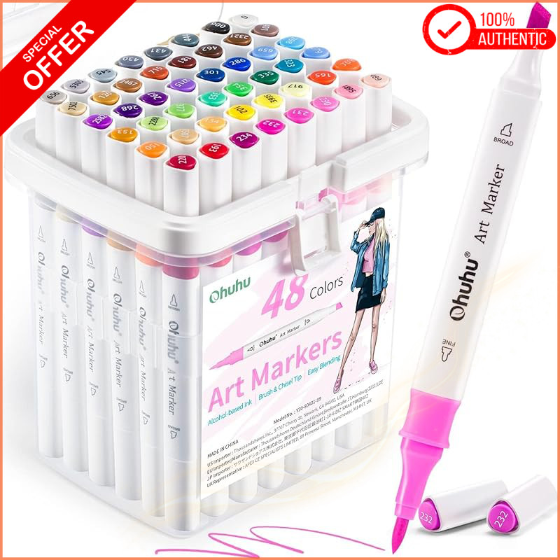 Ohuhu 48-Color Landscape Brush Markers A