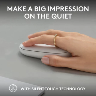 Saleเมาส์ไร้สาย Logitech M350 Pebble - Slim Silent Bluetooth & USB 2.4G Dual Mode สําหรับแล็ปท็อป/แท็บเล็ต/พีซี แบตเตอรี่ 18 เดือน ดีไซน์ทันสมัย (Graphite/Rose/Blue)