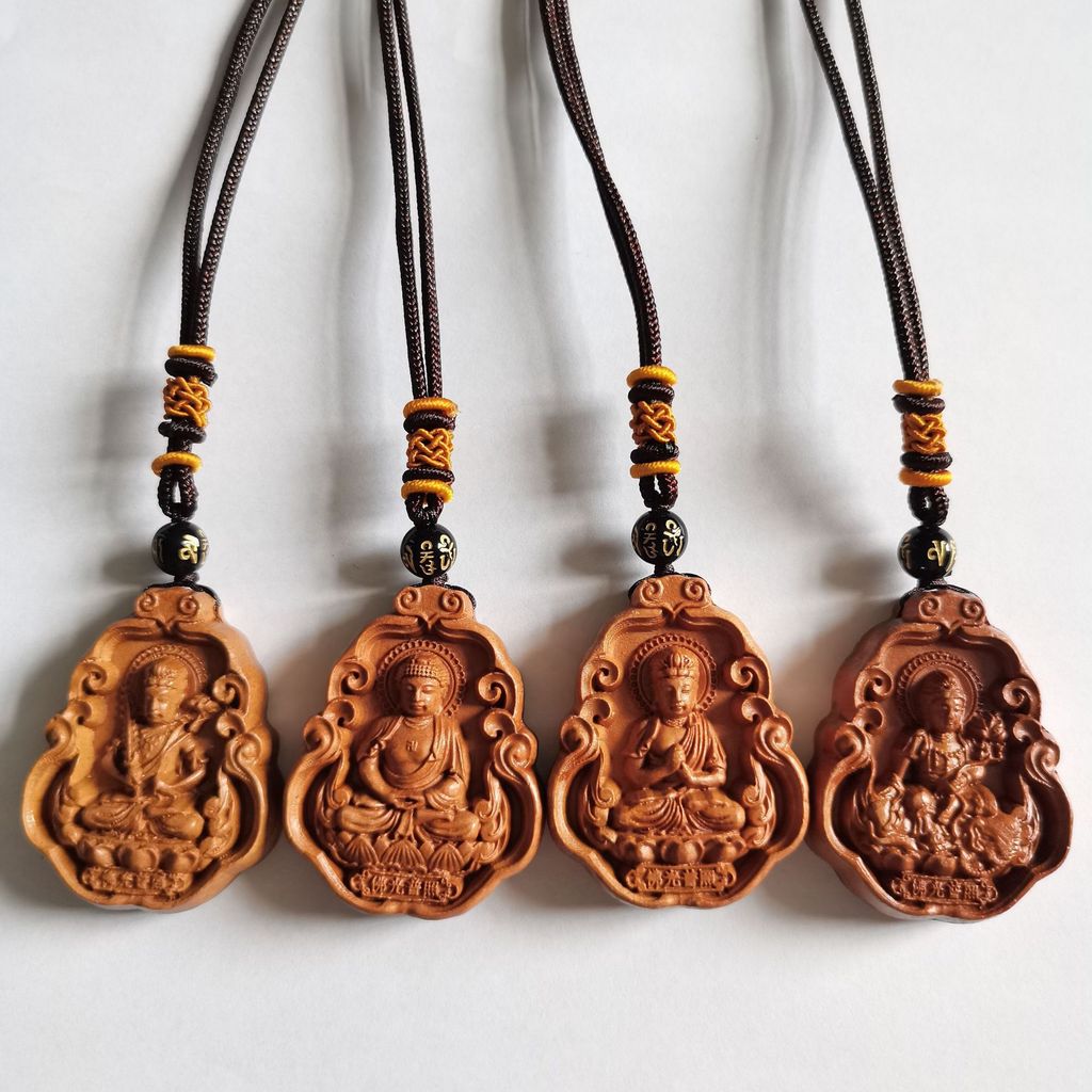สร้อยคอที่น่าสนใจ Guardian God Zodiac ที่ไม่ซ้ํากันพระพุทธรูปจี้พระพุทธรูปผู้ชายผู้หญิง Benming พีชไ