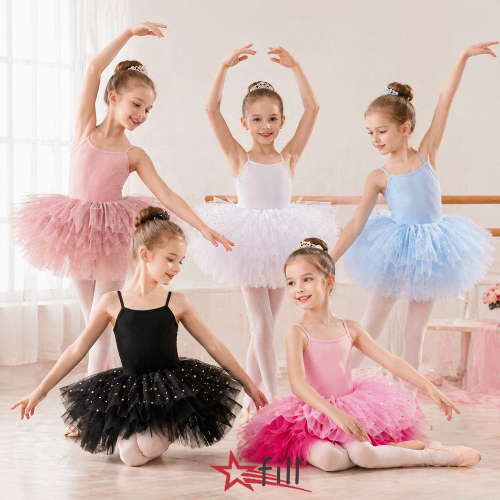 FILL บัลเล่ต์ TuTu ชุด, Princes ชุด Puffy เด็กสาวบัลเล่ต์กระโปรง, Professional แขนสั้นเลื่อม Camisole กระโปรง Party Dance ชุดเวทีสวมใส่