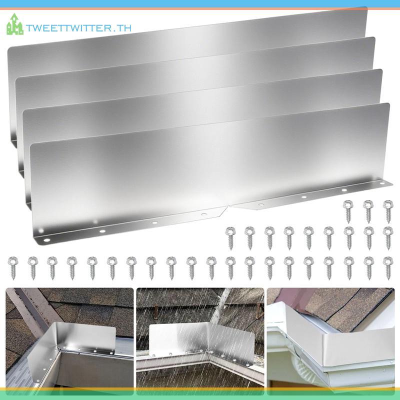 Tweet 4 ชิ้น Rainwater Valley Gutter Splash GUARD Rain หยด Gutter GUARD, Rain หยด Gutter GUARD สําหร