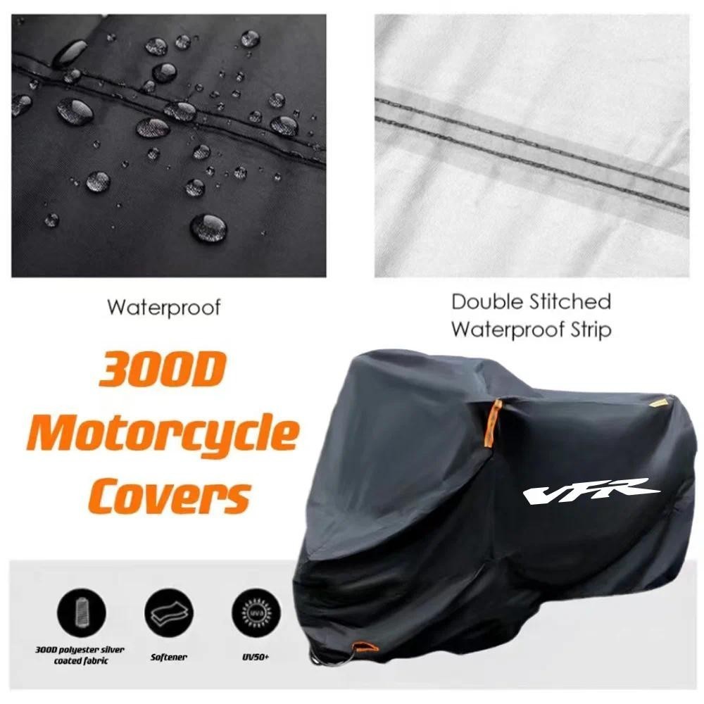 หนา 300D เคลือบเงินWindproofรถจักรยานยนต์สําหรับHONDA VFR 800 1200x VFR750 VFR800X VFR800F VFR1200x