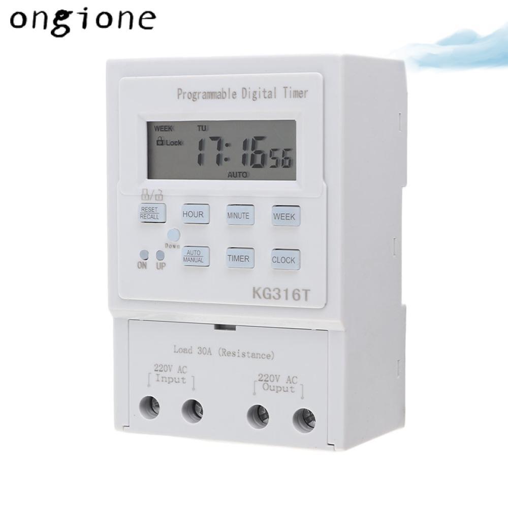 ONGIONE Digital Timer Switch, AC 220V Microcomputer Programmable Timer, Smart Home KG316T 1Min - 168