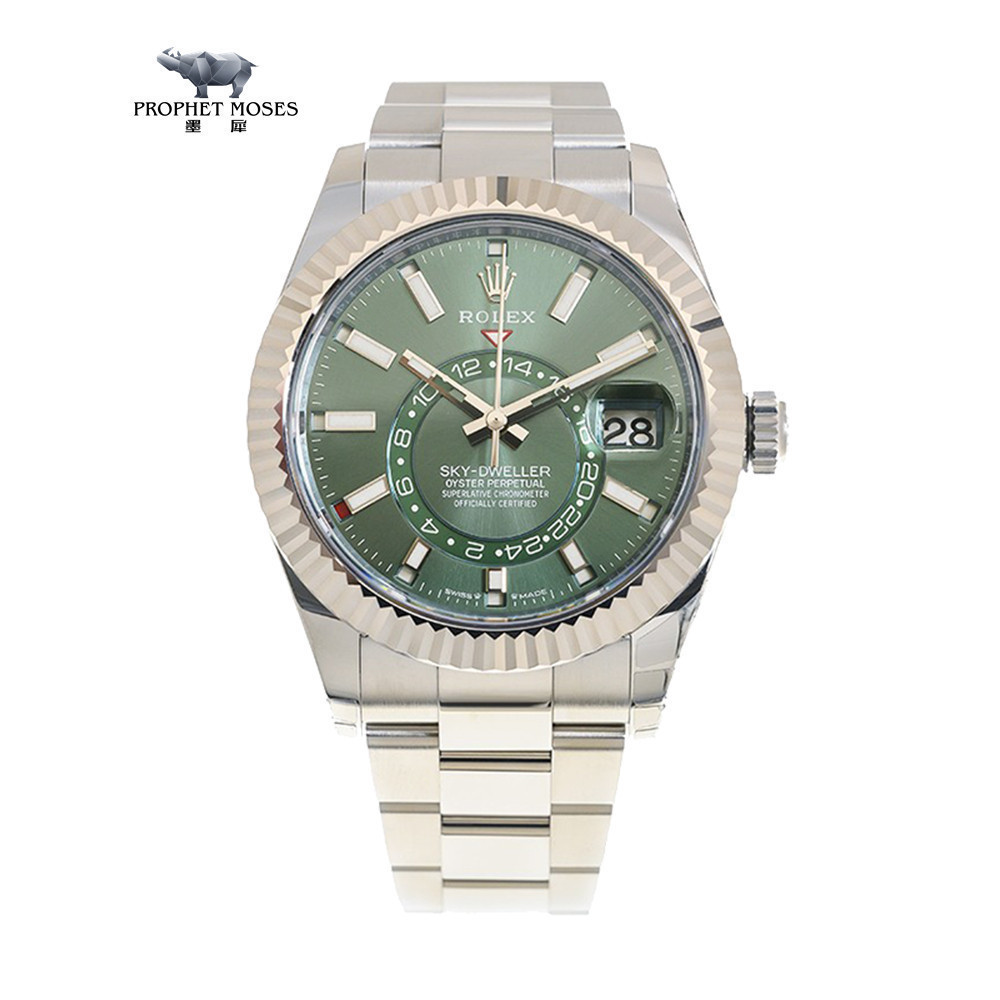 Rolex/Rolex Rolex Skywalker Arcenavigator นาฬิกาผู้ชาย336934- 0001 หน้าปัดสีเขียว