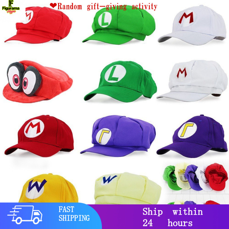 หมวกวาลุยจี แบบ 3D พิมพ์สำหรับ Mario Bros. Odyssey สำหรับคอสเพลย์และการแต่งตัวแฟนคลับ