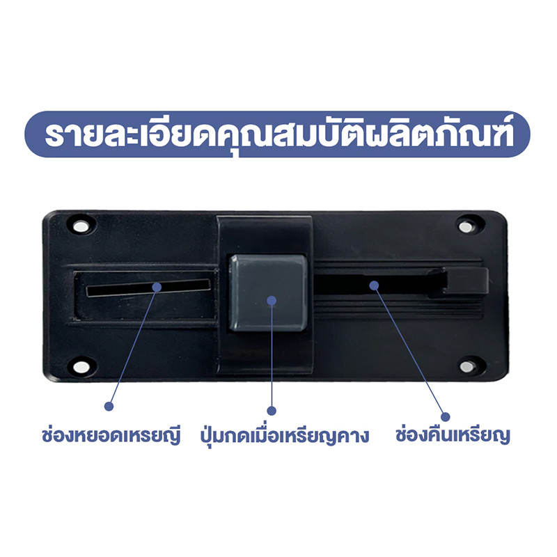 รับทุกเหรียญ!! เครื่องรับเหรียญ เครื่องหยอดเหรียญ สล็อตหยอดเหรียญ ตู้น้ำหยอดเหรียญ ตัวหยอดเหรียญ 1 2 5 10 บาท - รูปที่ 2