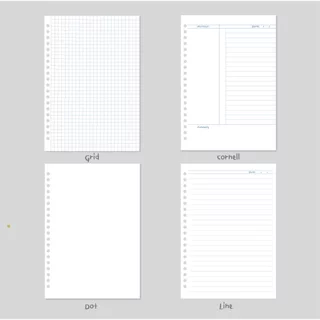 Ohmynote กระดาษเติมไส้หนา 100 แกรม ขนาด A5 40 แผ่น