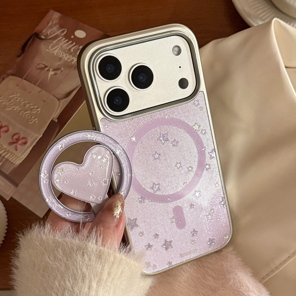 [Sheren] เคสโทรศัพท์ Galaxy สีม่วงเหมาะสําหรับ i17 16 15 14 13 12 11 pro max เคสไอโฟน