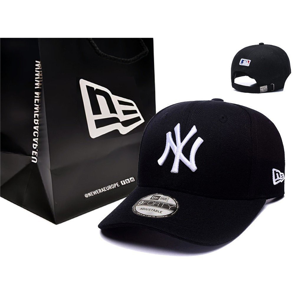 NY Strapback Baseball Cap MLB New York Yankees Black White Navy Black Blue Import 8cUa R37V HMKR