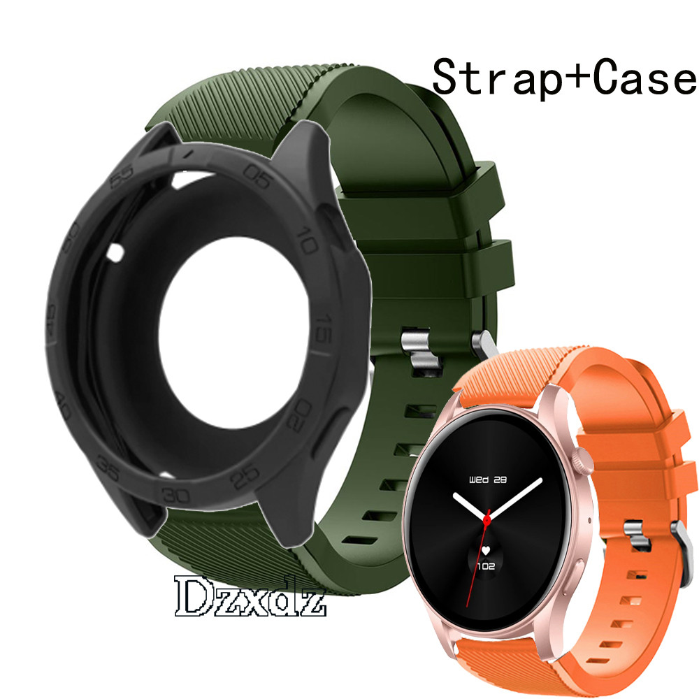 COLMI V73 ฝาครอบหน้าจอเปลือกป้องกันอุปกรณ์เสริมสําหรับ COLMI V73 สายรัดสายรัดข้อมือซิลิโคน