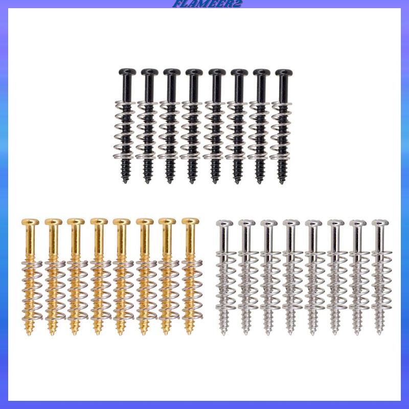 [Flameer2] 8 ชุดกีตาร์ไฟฟ้า/เบสสกรูสปริงตรงเปลี่ยน Accs สีดํา