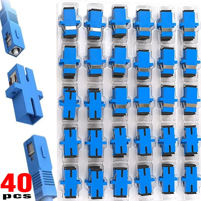 10/40 ชิ้น SC-SC หญิง UPC/APC Couplers Singlemode Simplex Fiber Optic Adapter Connector 0.2dB สําหรั