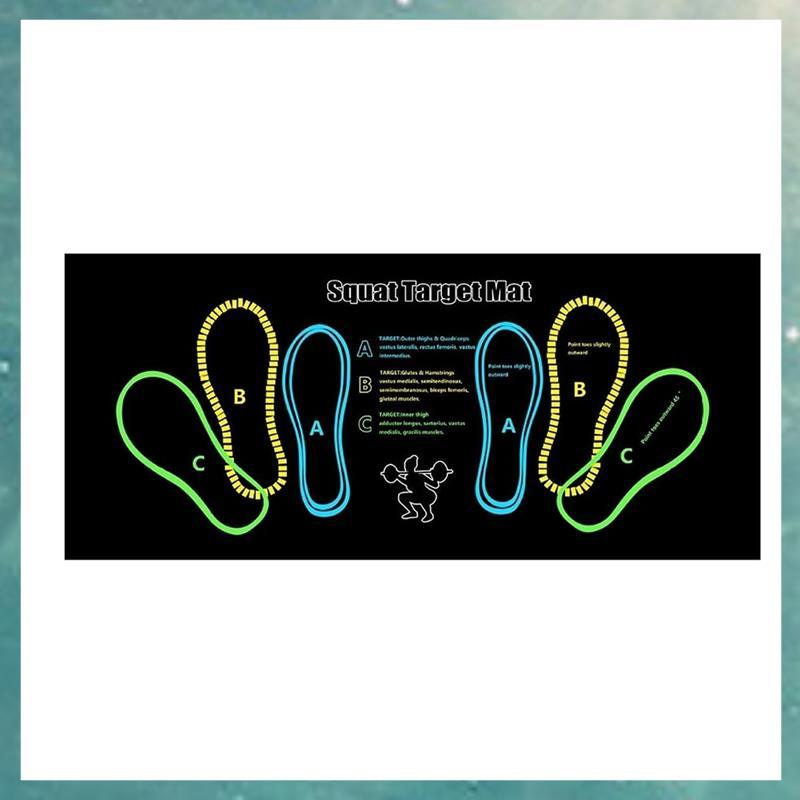 T QLI Squat Guide Mat Squat Step Positions Knee Mat Fitness Mat