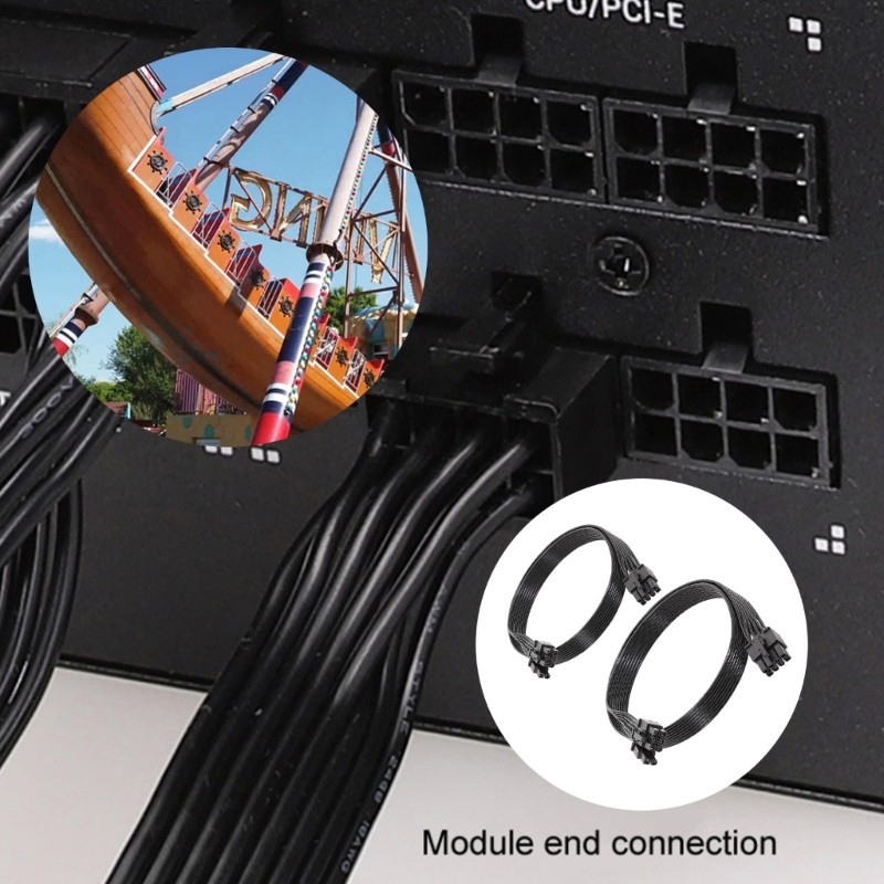 Orangesea 8Pin to 6+2 Pin Power Supply Adapter Cable GPU 8Pin Male to 8Pin Male Cable