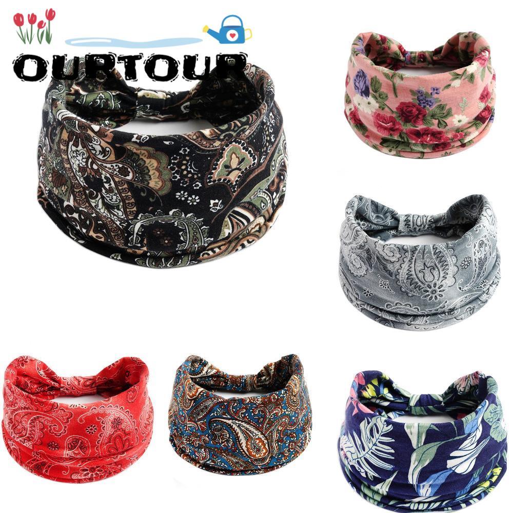 URTOUR Bohemian Hairbands Fashion Head Wrap Cross Knot Girls Hair Bands